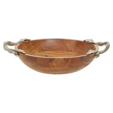 Vine Acacia Wood Round Bowl