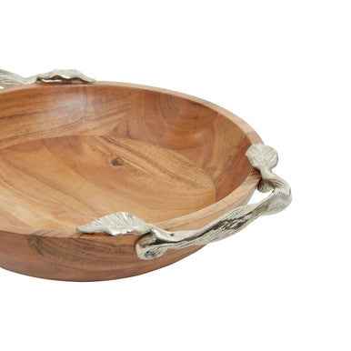 Vine Acacia Wood Round Bowl