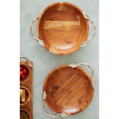 Vine Acacia Wood Serving Bowl
