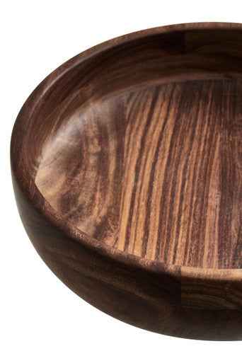 Rosi Small Sheesham Wood Shallow Salad Bowl