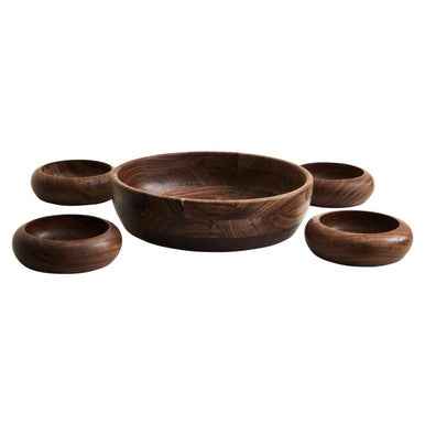 Rosi 5 Piece Sheesham Wood Salad Bowl Set