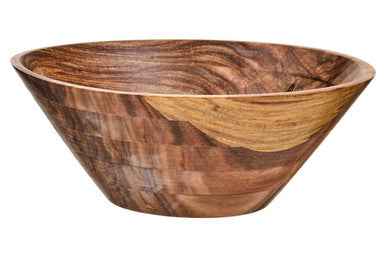 Rosi Large Round Sheesham Wood Tapered Salad Bowl