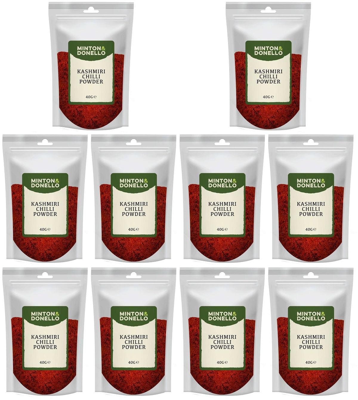 10 x Minton & Donello Kashmiri Chilli Powder - 40g