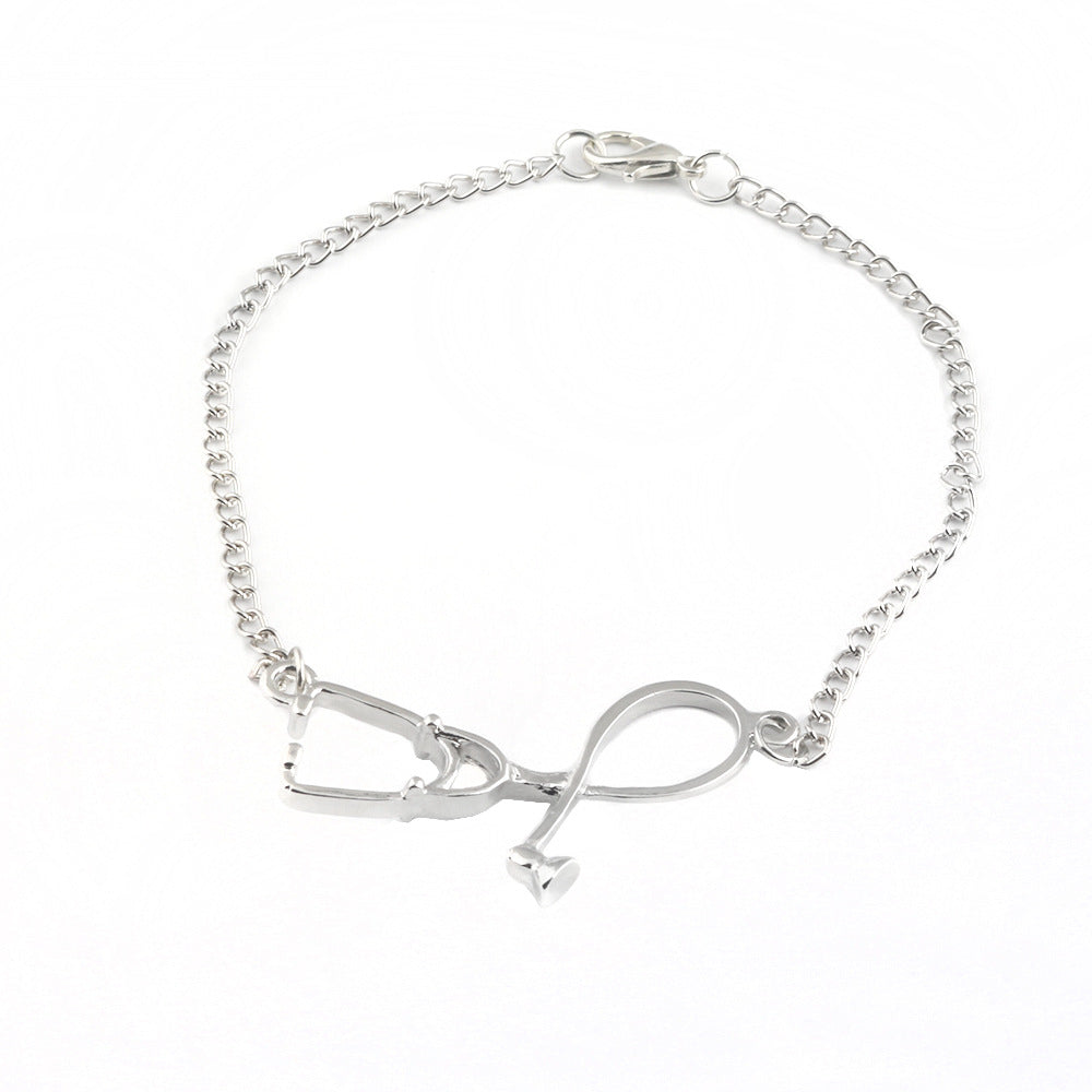 AliExpress Hot Mystery Doctor Creative Heart Love Stethoscope Bracelet Bracelet Nurse's Day Gift
