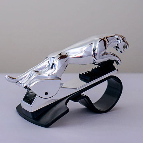 Premium Leopard Car Phone Holder - 360° Adjustable Dashboard Mount for iPhone & Android GPS Stand