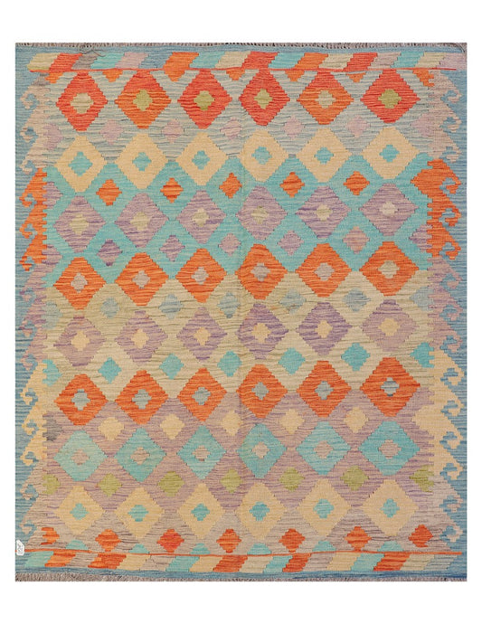 Maimana Afghanistan Kilim Rug - 223 x187 cm