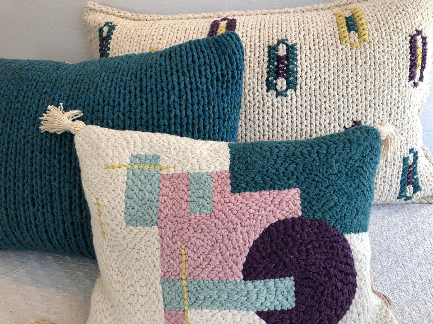 Punch Needle Cushion Cover - Geometric Pattern 2