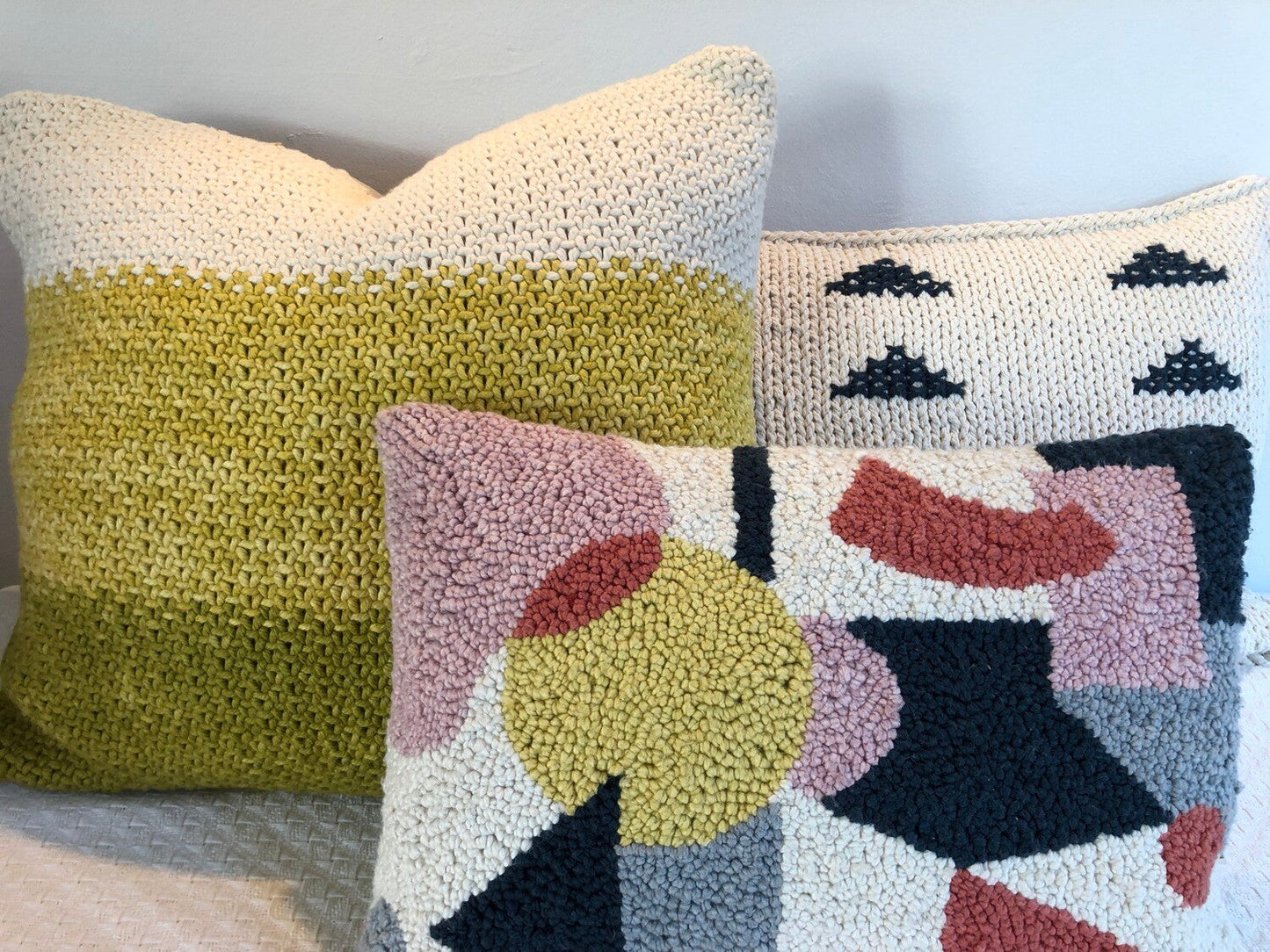 Punch Needle Cushion Cover - Geometric Pattern 3