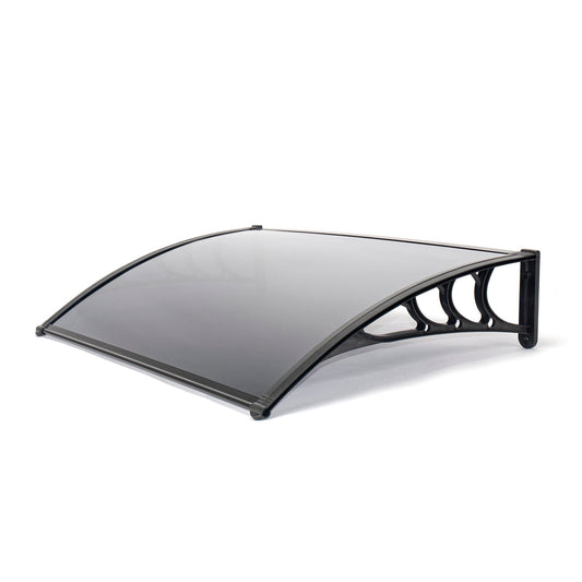 Easy Fit Tinted Door Canopy – UV-Stabilised, Weather-Resistant & Durable | 1.2m Wide | White & Black Colors