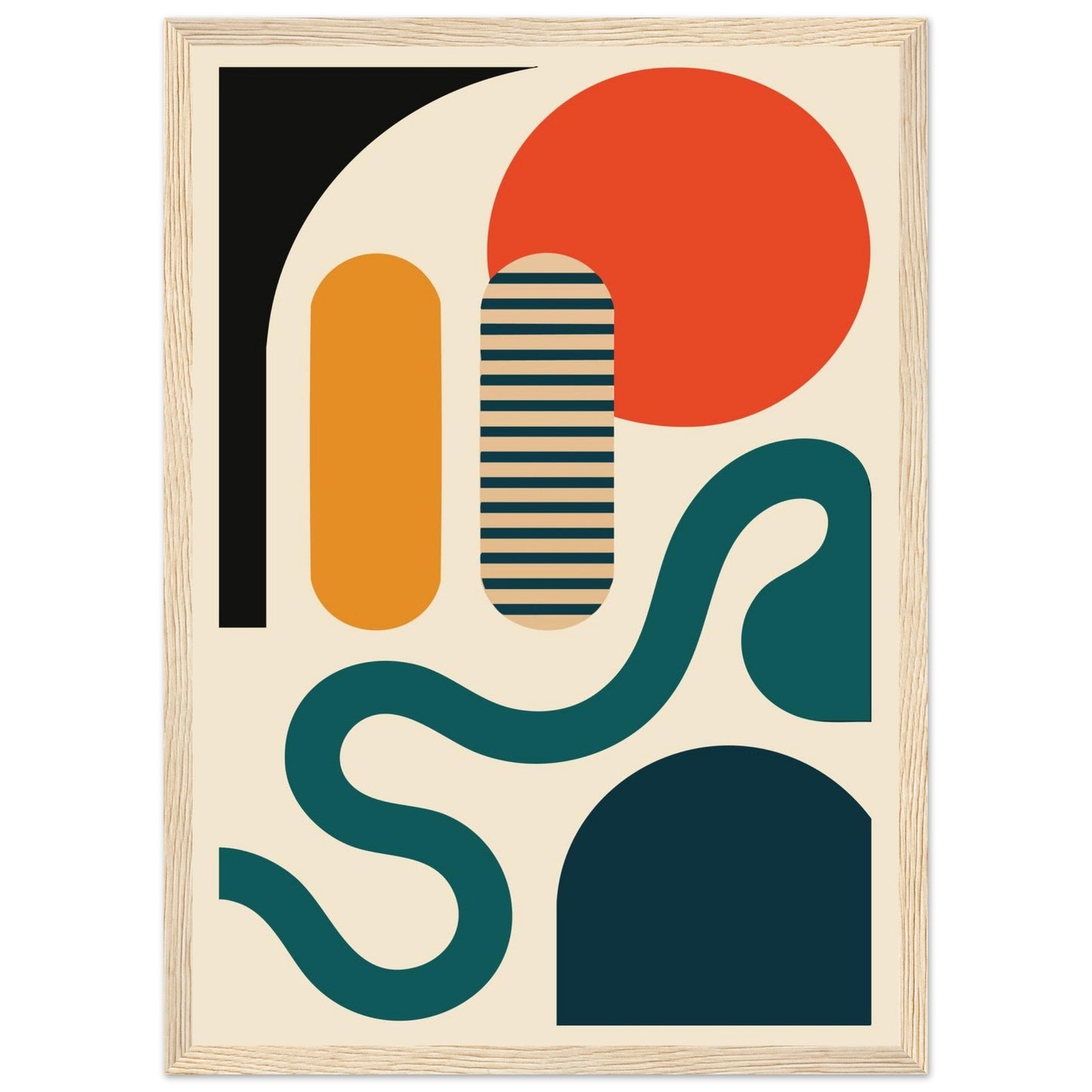 Abstract Bliss - Premium Matte Paper Wooden Framed Poster