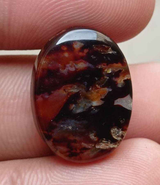 17ct Agate Abstract Pattern - Sulaimani Aqeeq - 23x17mm