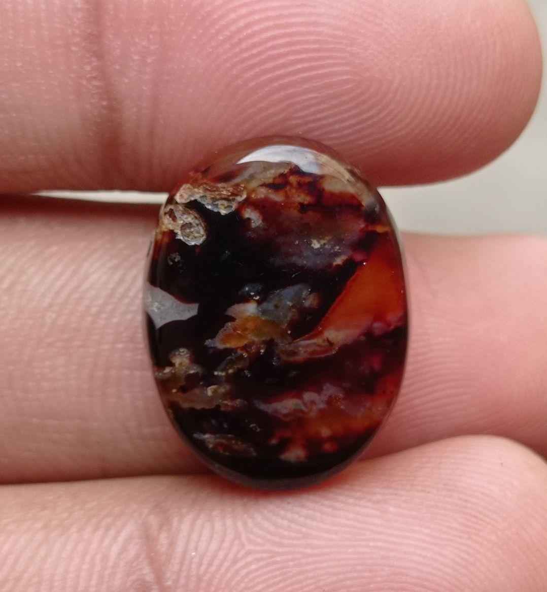 17ct Agate Abstract Pattern - Sulaimani Aqeeq - 23x17mm