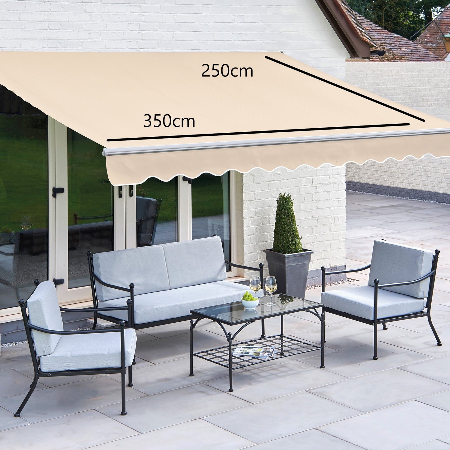 Greenhurst Easy Fit Balmarol Patio Awning | 2.5m, 3m & 3.5m