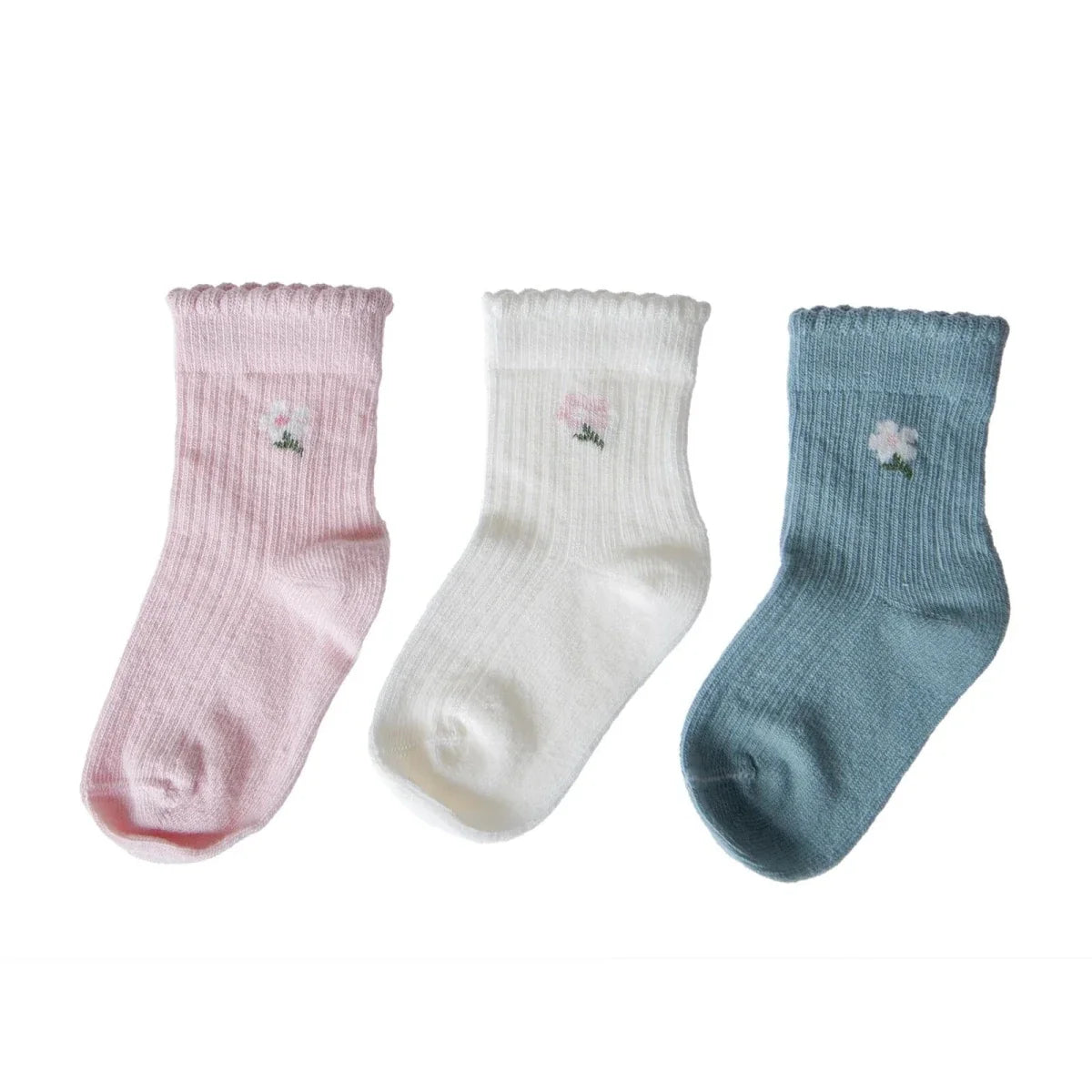 HelloBaby 3 Pack Floral Print Ankle Baby Socks (Newborn to 4-5 Years)