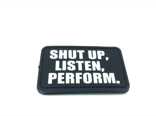 TPB Shut up, listen, perform morale patch (Black)