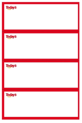50 x Todays Shelf Card 4 Large Large