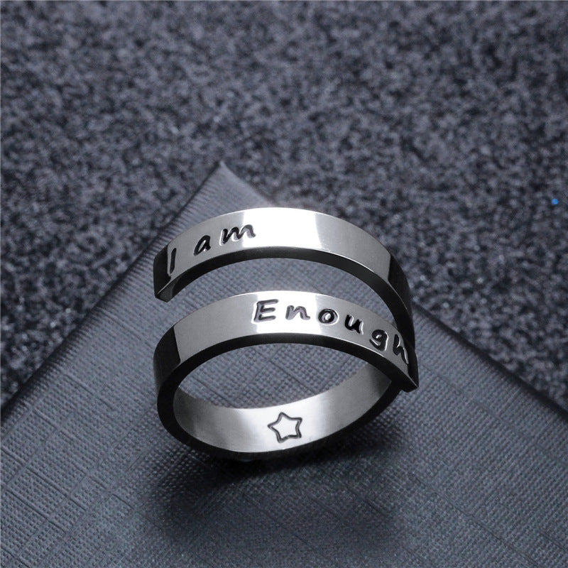 Double opening titanium steel ring