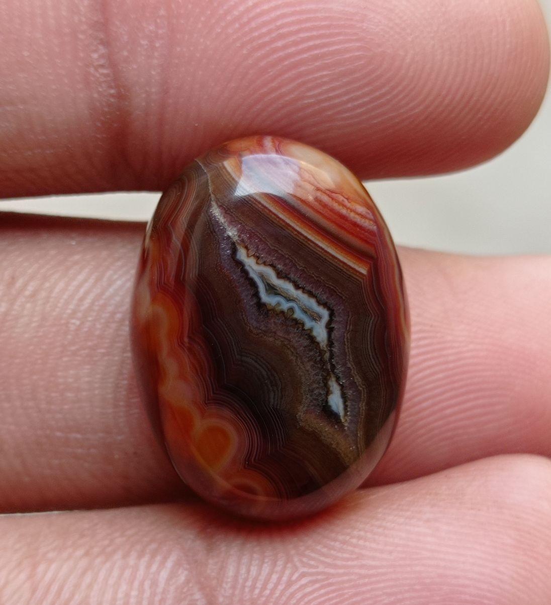 27.3ct Fortified Agate - Sulaimani Aqeeq - Dimension 23x17x8mm