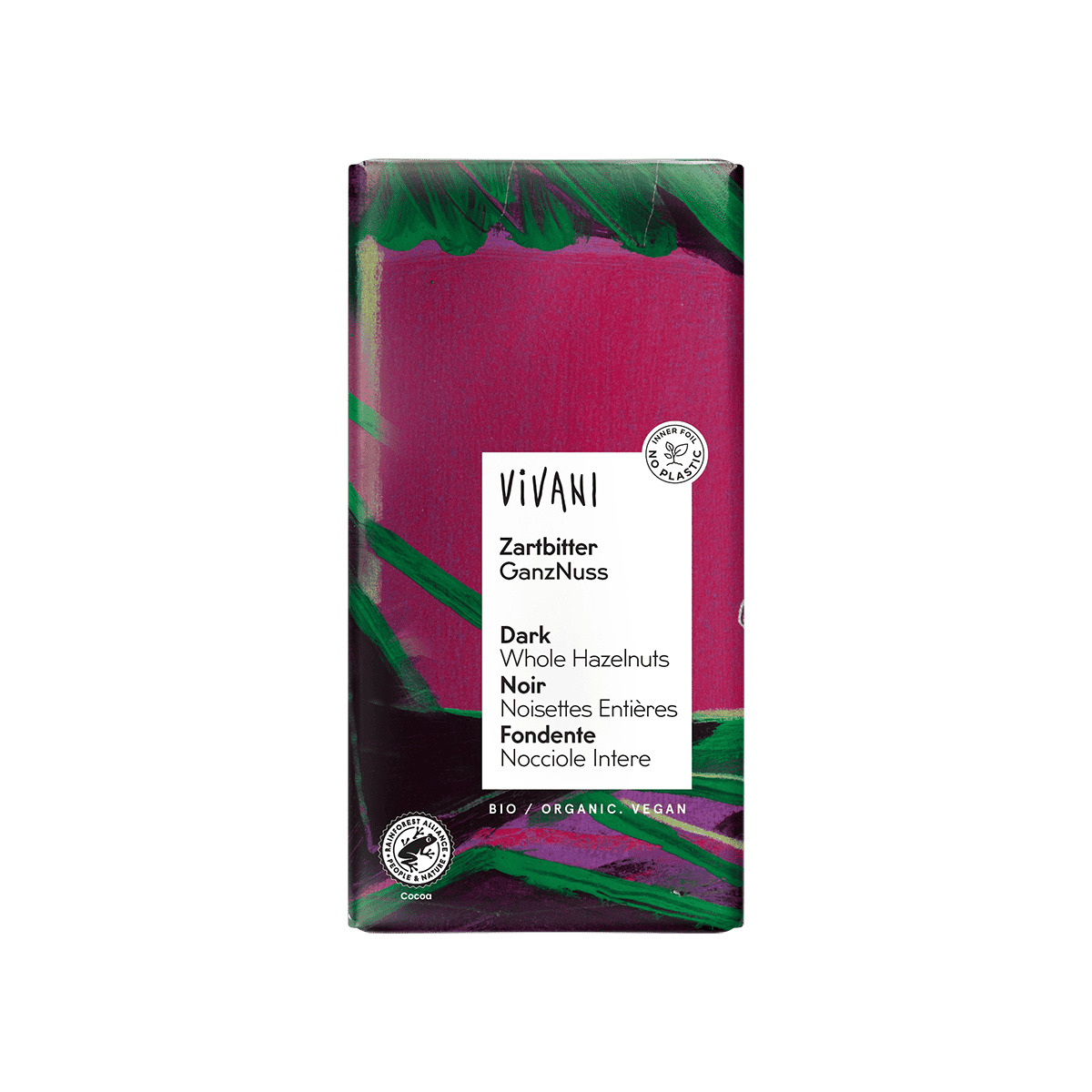 10 x Vivani Dark with whole hazelnuts Organic - 100g