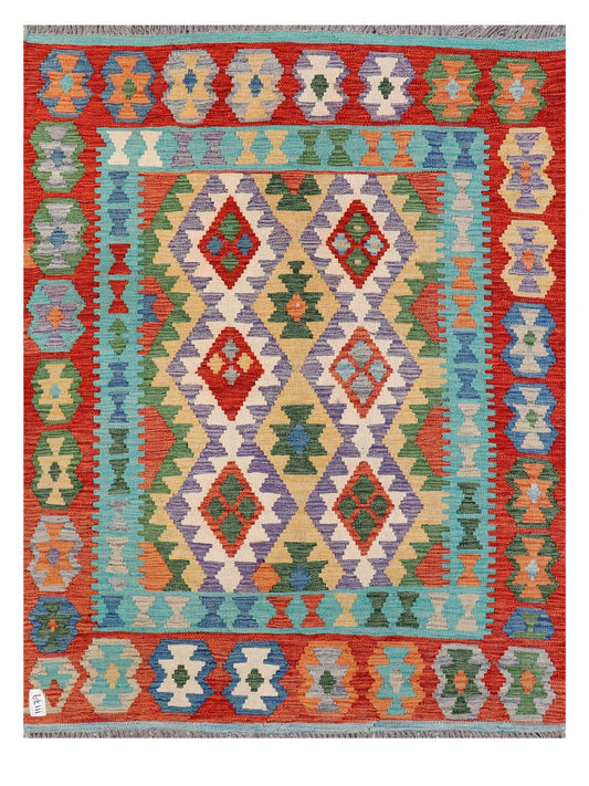 Maimana Afghanistan Kilim Rug - 163 x124 cm
