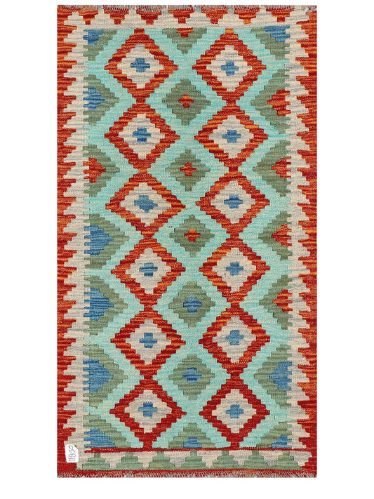 Maimana Afghanistan Kilim Rug - 124 x 71 cm