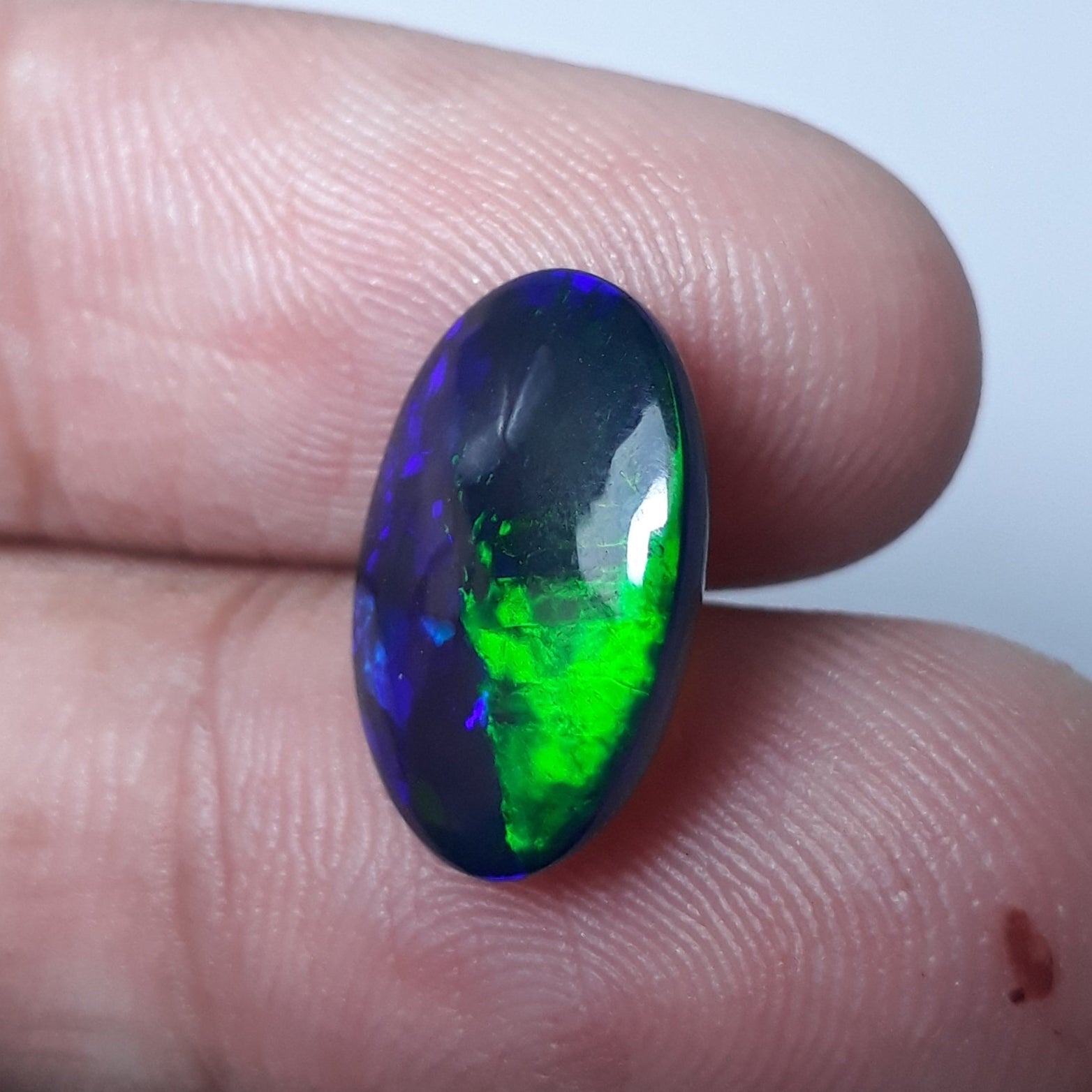 4.4ct Opal for Sale - Black Fire Opal - October Birthstone - 15x11mm