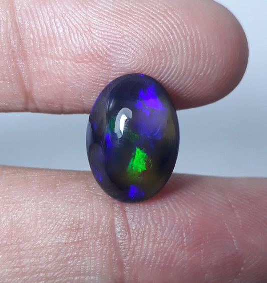 4.4ct Opal for Sale - Black Fire Opal - October Birthstone - 15x11mm