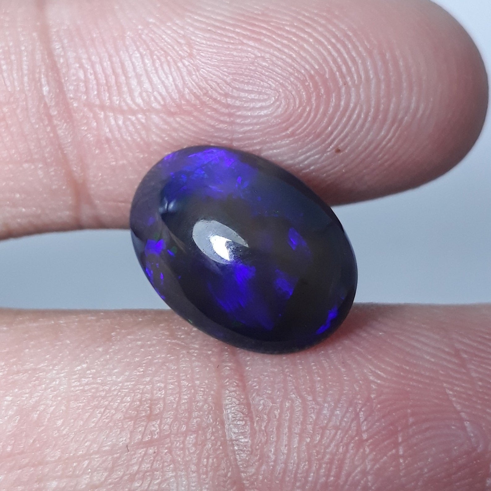 4.4ct Opal for Sale - Black Fire Opal - October Birthstone - 15x11mm