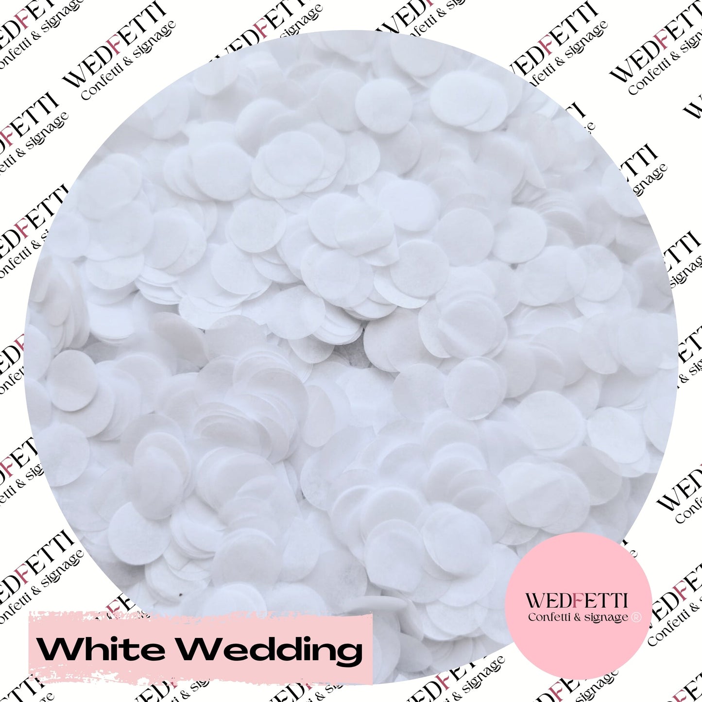 Biodegradable Slow falling paper Confetti - White XL bulk bag 500g