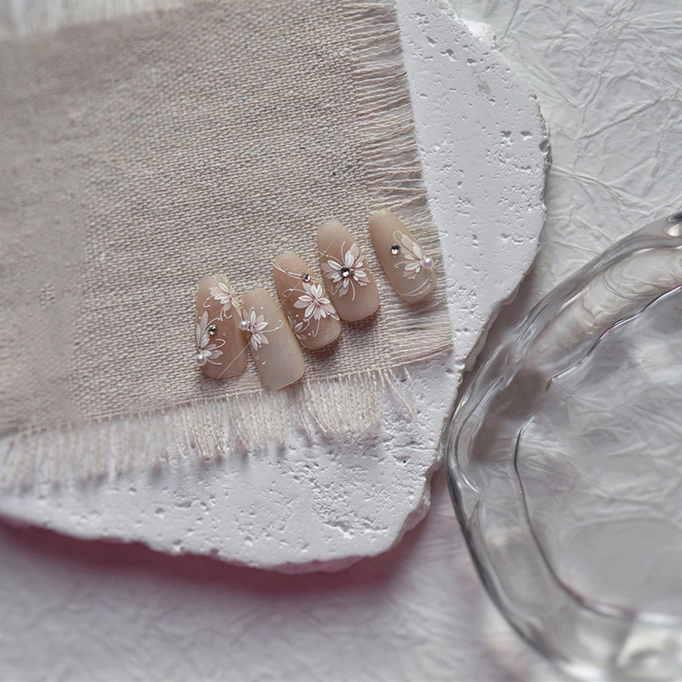 Hello Claws | Pink Flower Diamond Nail Deco Sticker