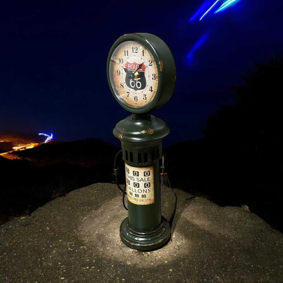 37CM TABLE CLOCK - Gasoline Pump Design