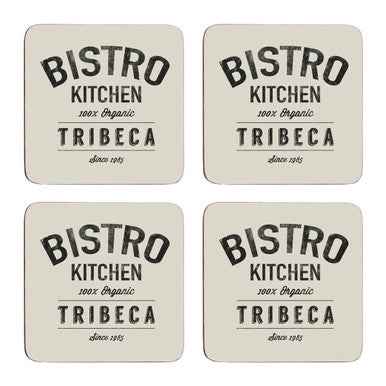 Bistro Set Of Four Square Coasters