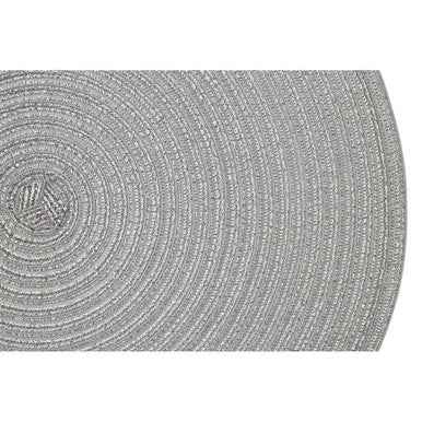 Alice Round Silver Thread Woven Placemat
