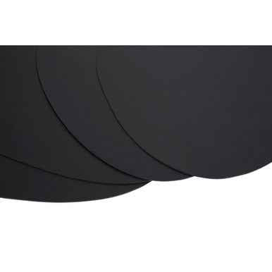 Catlins Pebble 4Pc Black Leather Placemats