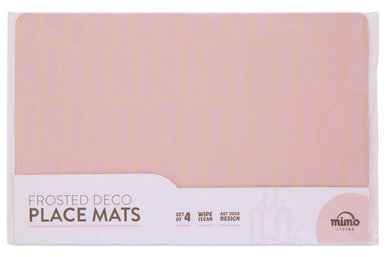 Frosted Deco Set Of 4 Pink Placemats