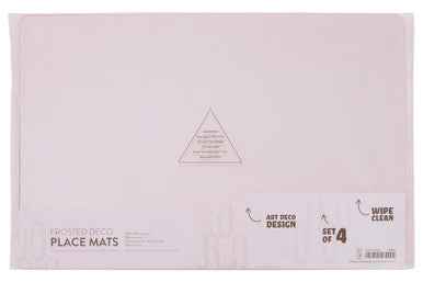 Frosted Deco Set Of 4 Pink Placemats