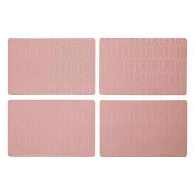 Frosted Deco Set Of 4 Pink Placemats