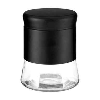 Black Steel Wrap Glass Storage Jar - 800ml