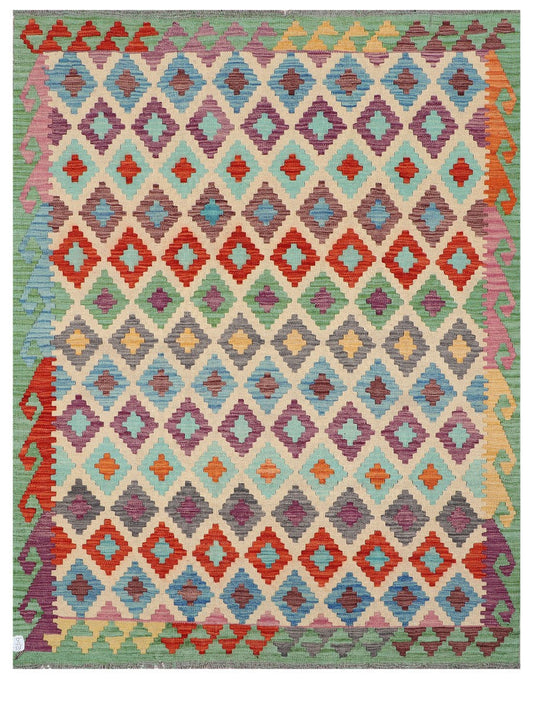 Maimana Afghanistan Kilim Rug - 195 x154 cm