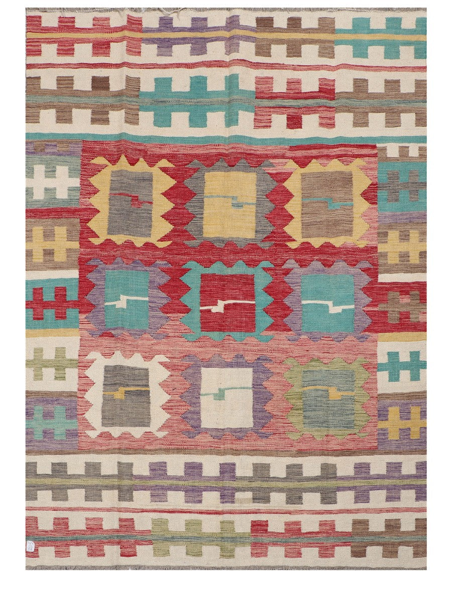 Maimana Afghanistan Kilim Rug - 242 x177 cm