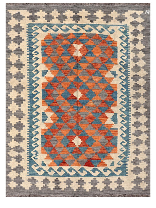Maimana Afghanistan Kilim Rug - 197 x147 cm
