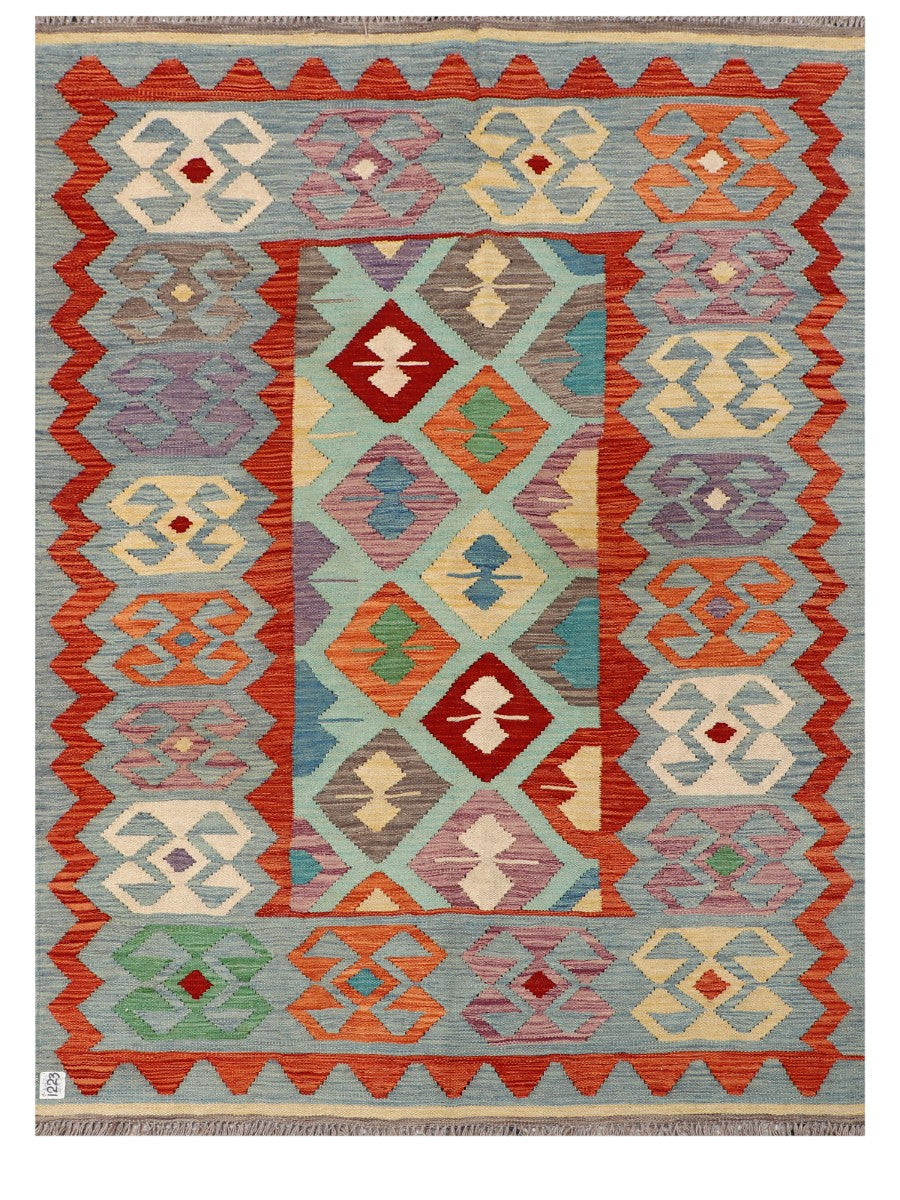 Maimana Afghanistan Kilim Rug - 197 x146 cm