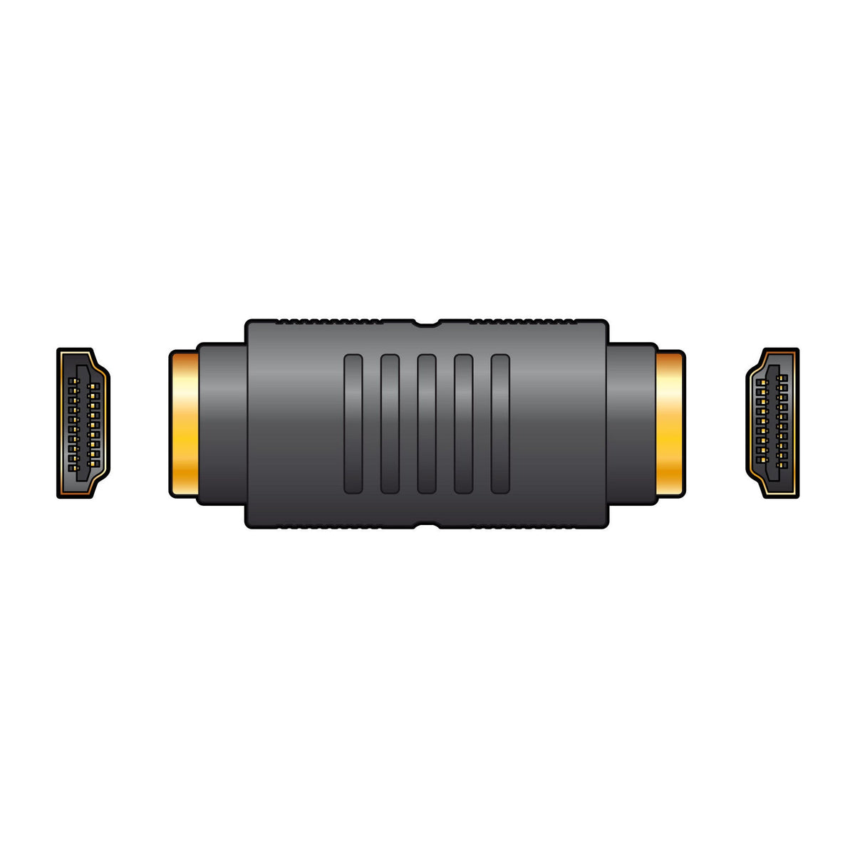 AV:Link 4K UHD HDMI Coupler Adapter Female Socket to Socket, Gold Plated