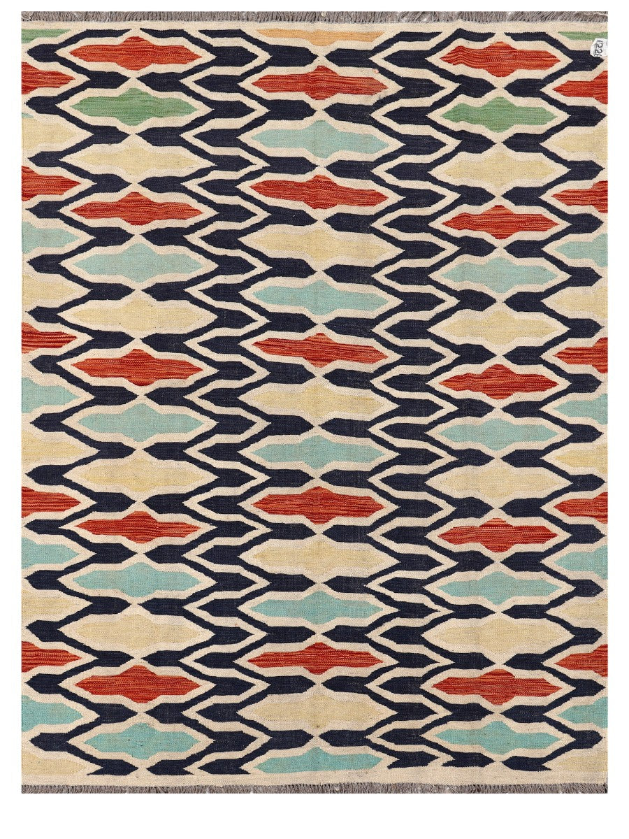 Maimana Afghanistan Kilim Rug - 196 x147 cm