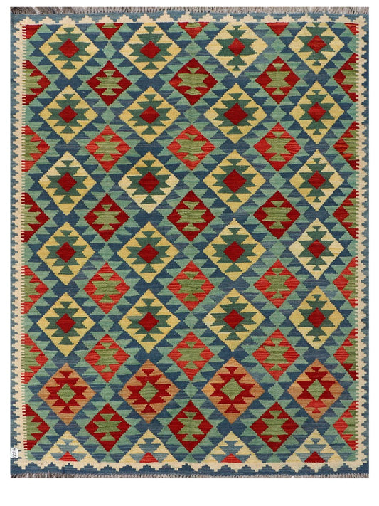 Maimana Afghanistan Kilim Rug - 206 x157 cm