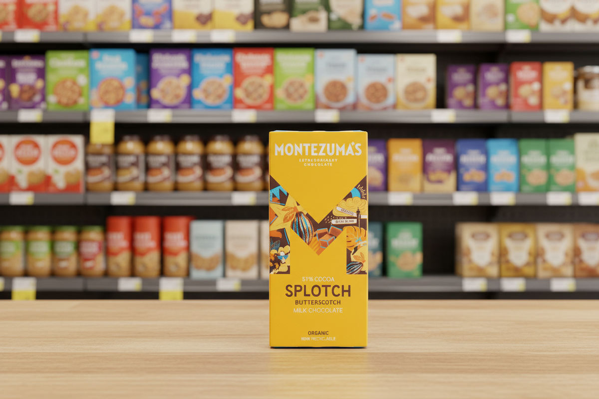 12 x Montezuma Splotch - 51% Milk with Butterscotch - 90g