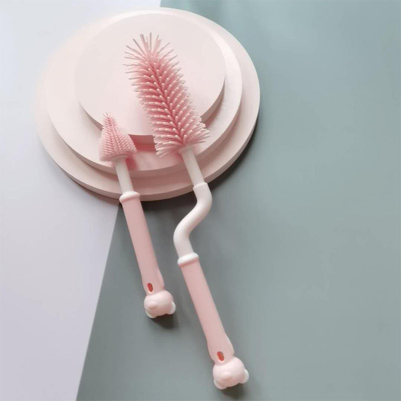 BabyWillow 360° Rotating Silicone Baby Bottle Brush - BPA-Free