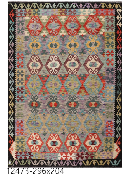 Maimana Afghanistan Kilim Rug - 296 x204 cm