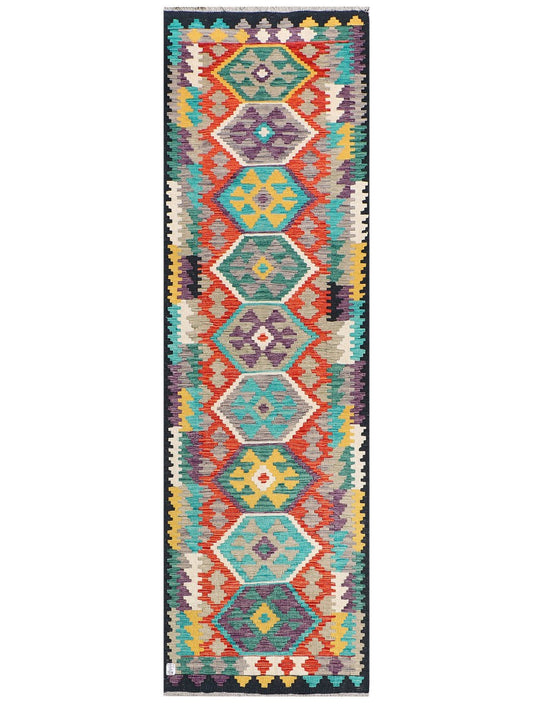 Maimana Afghanistan Kilim Runner - 283 x 86 cm