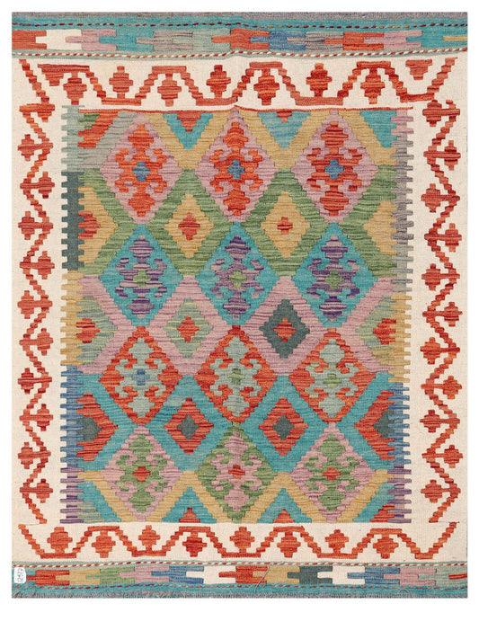 Maimana Afghanistan Kilim Rug - 167 x130 cm